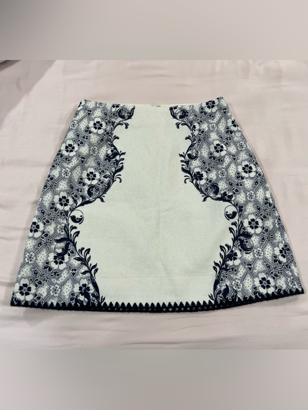 Alemais Black and White Floral Panel Mini Skirt